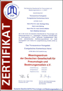 Zertifikat Weaning Zentrum Herne